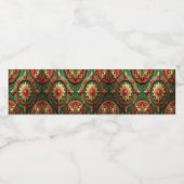 Red Green Decorative Holiday Wasserflaschenetikett (Einzelnes Label)