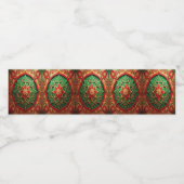 Red Green Decorative Holiday Wasserflaschenetikett (Einzelnes Label)