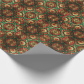 Red Green Decorative Holiday Wrapping Paper Geschenkpapier (Ecke)