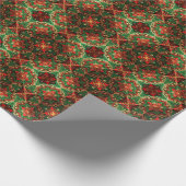 Red Green Decorative Holiday Wrapping Paper Geschenkpapier (Ecke)