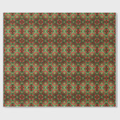 Red Green Decorative Holiday Wrapping Paper Geschenkpapier (Flach)