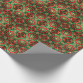 Red Green Decorative Holiday Wrapping Paper Geschenkpapier (Ecke)