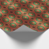 Red Green Decorative Holiday Wrapping Paper Geschenkpapier (Ecke)