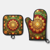 Red Green Decorative Ofenhandschuh & Topflappen-Set (Vorderseite)