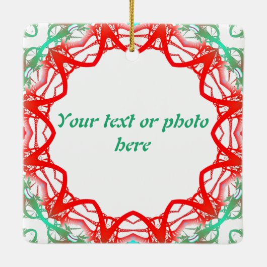 Red Green Design Gerahmt Keramikornament (Rückseite)