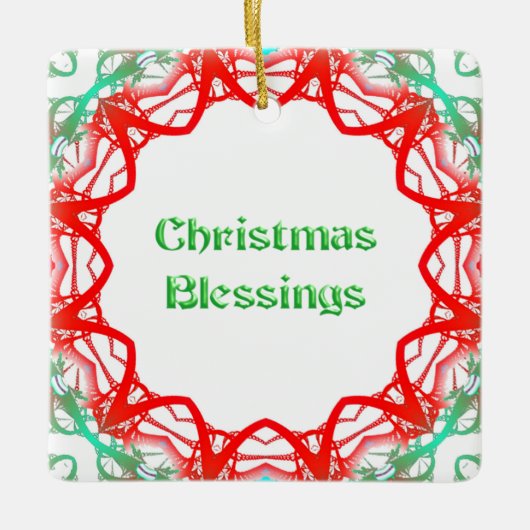 Red Green Design Gerahmt Keramikornament (Vorderseite)