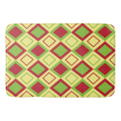 Red Green Diamond Geometric Badematte (Vorderseite)