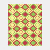 Red Green Diamond Geometric Fleecedecke (Vorderseite)