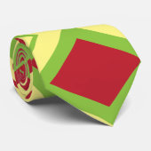 Red Green Diamond Geometric Krawatte (Gerollt)