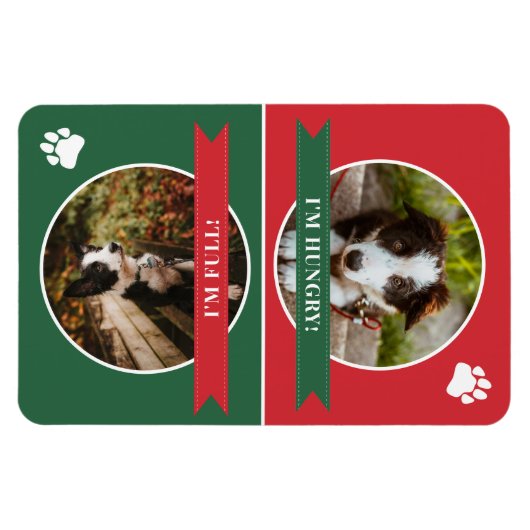 Red Green Dog wird Foto Gefüttert Magnet (Horizontal)