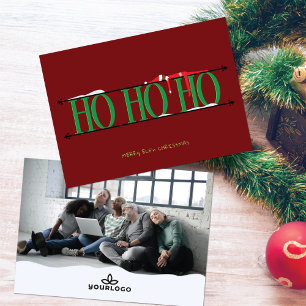 Red & Green Elf Shenanigans Company Weihnachtskart Feiertagskarte