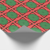 Red Green Ethnic Muster Geschenkpapier (Ecke)