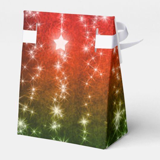 Red & Green Fallstars Holiday Tent Fevor Box Geschenkschachtel (Rückseite)