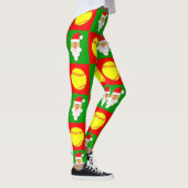 Red & Green Fastpey Softballs & Weihnachten Leggings (Rechts)