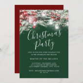 Red Green Festival Folies Lights Weihnachtsgebäck Einladung (Vorne/Hinten)