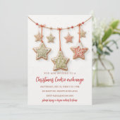 Red Green Festive Cookie Exchange Christmas Party Einladung (Stehend Vorderseite)