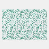 Red Green Festive Paw Print Patches Geschenkpapier Set (Vorderseite 3)