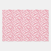 Red Green Festive Paw Print Patches Geschenkpapier Set (Vorderseite 2)