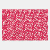 Red Green Festive Paw Print Patches Geschenkpapier Set (Vorderseite)