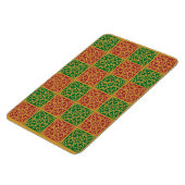 Red Green Fleur-de-Lis Holiday Pattern Magnet (Linke Seite)