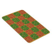Red Green Fleur-de-Lis Holiday Pattern Magnet (Rechte Seite)