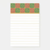 Red Green Fleur des Lis Art Lined Sticky Post-it Klebezettel (Vorderseite)