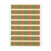 Red Green Fleur des Lis Holiday Pattern Rundum-Adressaufkleber (Bogen)