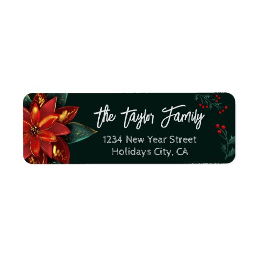 Red Green Floral Christmas Wreath poinsettia (Vorne)