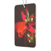 Red Green Floral Modern Abstrakt Art Pattern #02 Autolufterfrischer (Links)