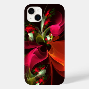 Red Green Floral Modern Abstrakt Art Pattern #02 Case-Mate iPhone 14 Plus Hülle