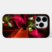 Red Green Floral Modern Abstrakt Art Pattern #02 Case-Mate iPhone Hülle (Rückseite (Horizontal))