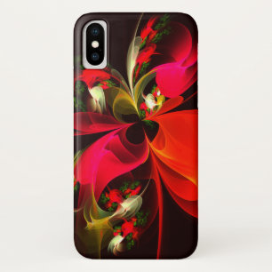 Red Green Floral Modern Abstrakt Art Pattern #02 Case-Mate iPhone Hülle