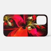Red Green Floral Modern Abstrakt Art Pattern #02 Case-Mate iPhone Hülle (Rückseite (Horizontal))
