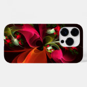 Red Green Floral Modern Abstrakt Art Pattern #02 Case-Mate iPhone Hülle (Rückseite (Horizontal))