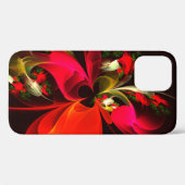 Red Green Floral Modern Abstrakt Art Pattern #02 Case-Mate iPhone Hülle (Rückseite (Horizontal))