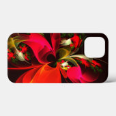Red Green Floral Modern Abstrakt Art Pattern #02 Case-Mate iPhone Hülle (Rückseite (Horizontal))