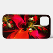 Red Green Floral Modern Abstrakt Art Pattern #02 Case-Mate iPhone Hülle (Rückseite (Horizontal))