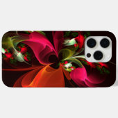 Red Green Floral Modern Abstrakt Art Pattern #02 Case-Mate iPhone Hülle (Rückseite (Horizontal))