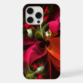 Red Green Floral Modern Abstrakt Art Pattern #02 iPhone Hülle (Rückseite)