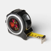 Red Green Floral Modern Abstrakt Art Pattern #02 Maßband (Winkel)