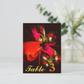 Red Green Floral Modern Abstrakt Art Pattern #02 Postkarte (Stehend Vorderseite)