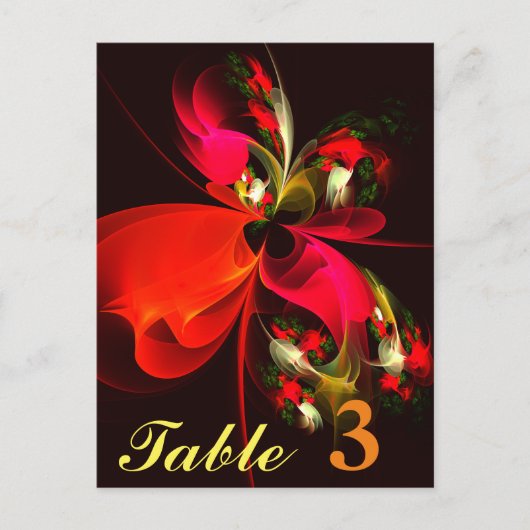 Red Green Floral Modern Abstrakt Art Pattern #02 Postkarte (Vorderseite)