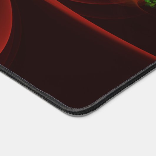 Red Green Floral Modern Abstrakt Art Pattern #02 Schreibtischunterlage (Ecke)