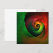 Red Green Floral Modernes Abstraktes Kunstmuster # (Vorne/Hinten)