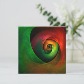 Red Green Floral Modernes Abstraktes Kunstmuster # (Stehend Vorderseite)