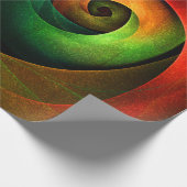 Red Green Floral Modernes Abstraktes Kunstmuster # Geschenkpapier (Ecke)