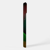 Red Green Floral Modernes Abstraktes Kunstmuster # iPhone Hülle (Rechte Seite)