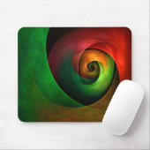 Red Green Floral Modernes Abstraktes Kunstmuster # Mousepad (Mit Mouse)