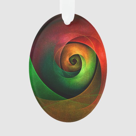 Red Green Floral Modernes Abstraktes Kunstmuster # Ornament (Vorderseite)