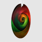 Red Green Floral Modernes Abstraktes Kunstmuster # Ornament (Vorderseite)